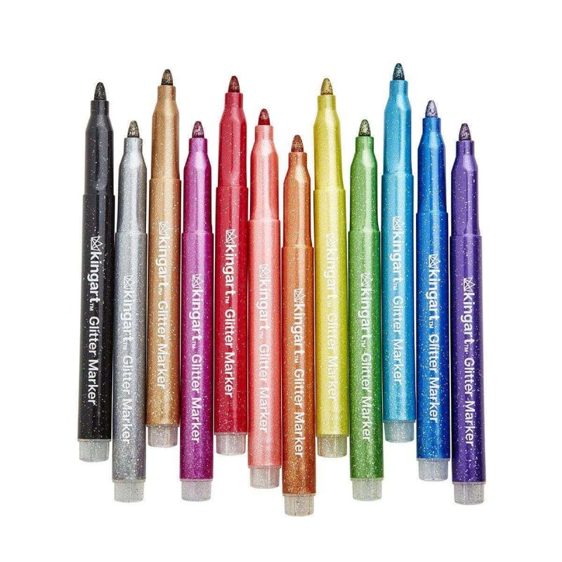 kingart studio kingart studio glitter markers set of 12 29440654639265