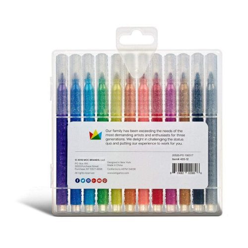 kingart studio kingart studio glitter markers set of 12 29440665157793