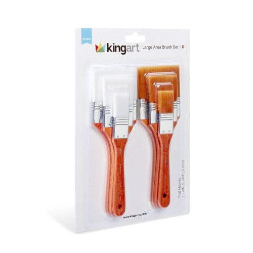 kingart studio kingart studio large area brushes set of 6 29560352374945