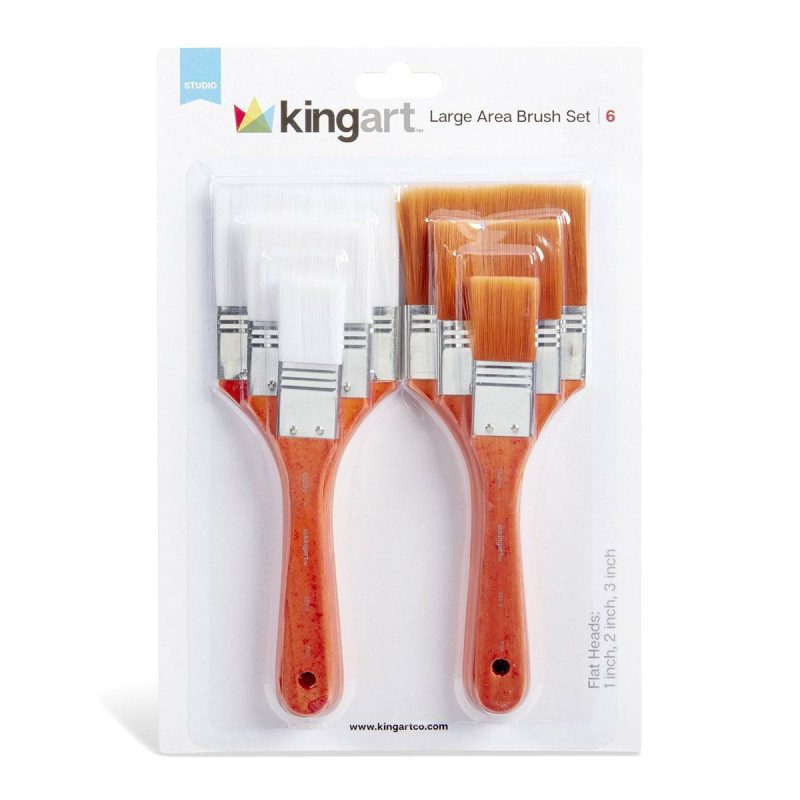 kingart studio kingart studio large area brushes set of 6 29560352473249