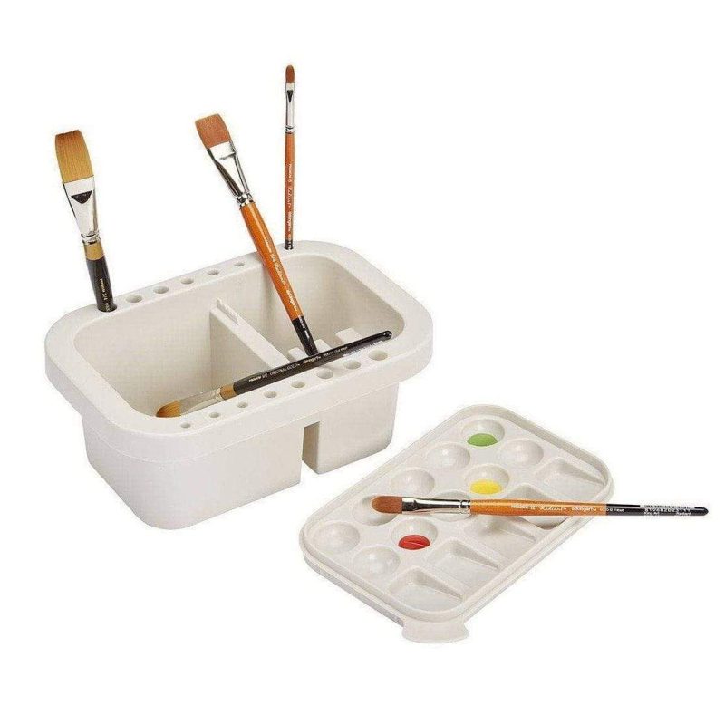 kingart studio kingart studio multi purpose brush tub with built in sealable 15 well palette 29495891755169