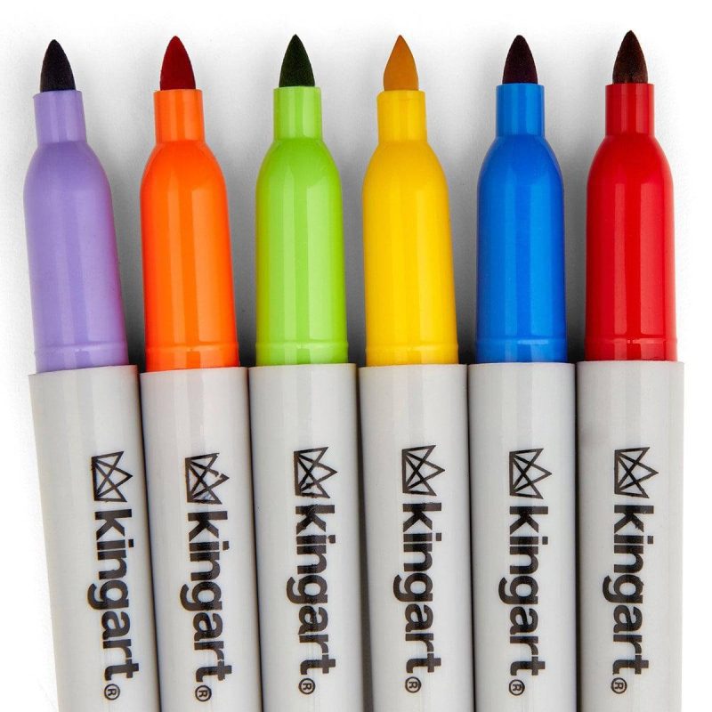 kingart studio kingart studio permanent fine tip markers set of 24 unique vivid colors 30197007024289