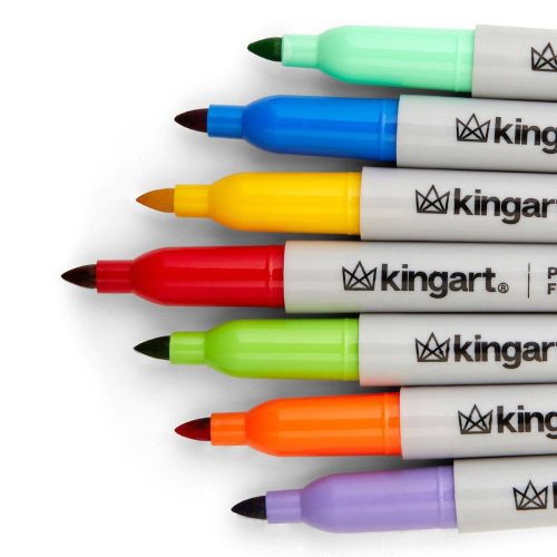 kingart studio kingart studio permanent fine tip markers set of 24 unique vivid colors 30197022982305