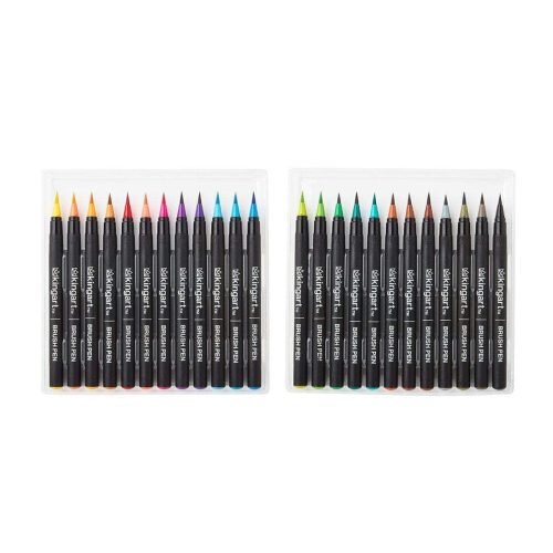 kingart studio kingart studio real brush watercolor pens set of 24 unique colors 29490046533793