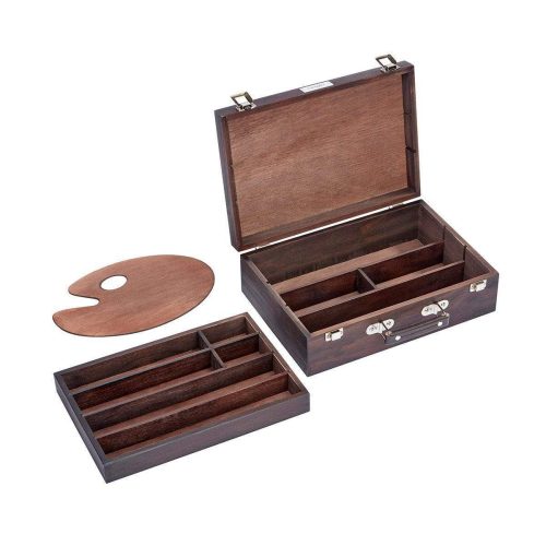 kingart studio kingart studio wooden artist storage box 2 tier espresso finish 29489711120545