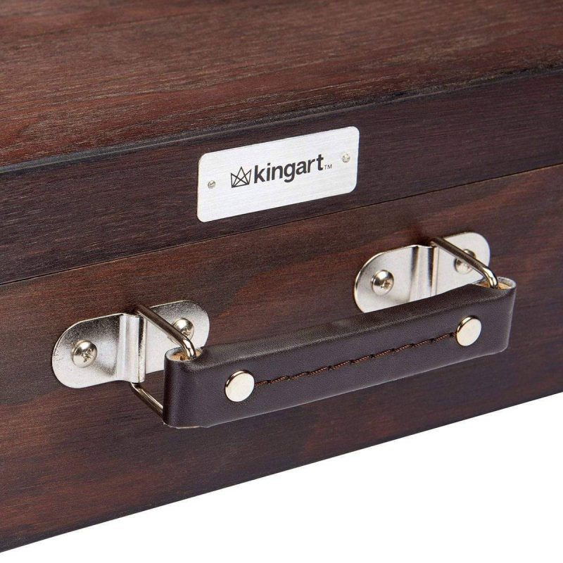 kingart studio kingart studio wooden artist storage box 2 tier espresso finish 29489712398497