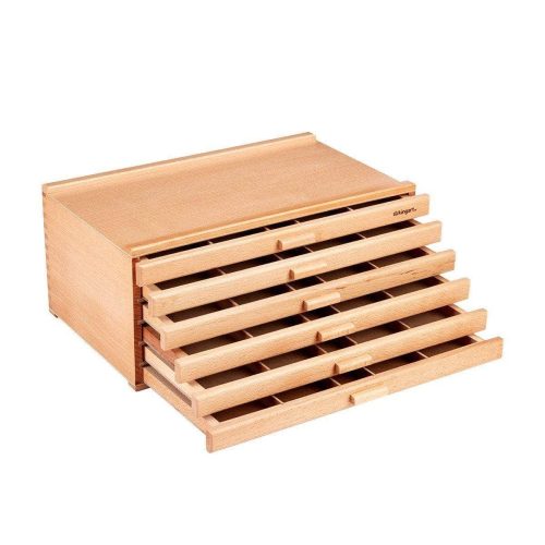 kingart studio kingart studio wooden artist storage box 6 drawer designed storage for art materials natural finish 29495887790241