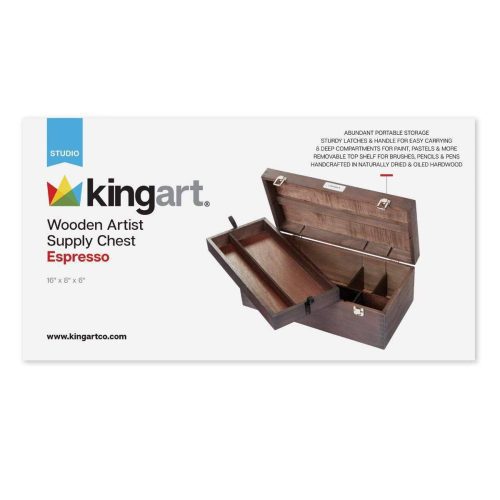 kingart studio kingart studio wooden artist supply chest espresso finish 29489725604001