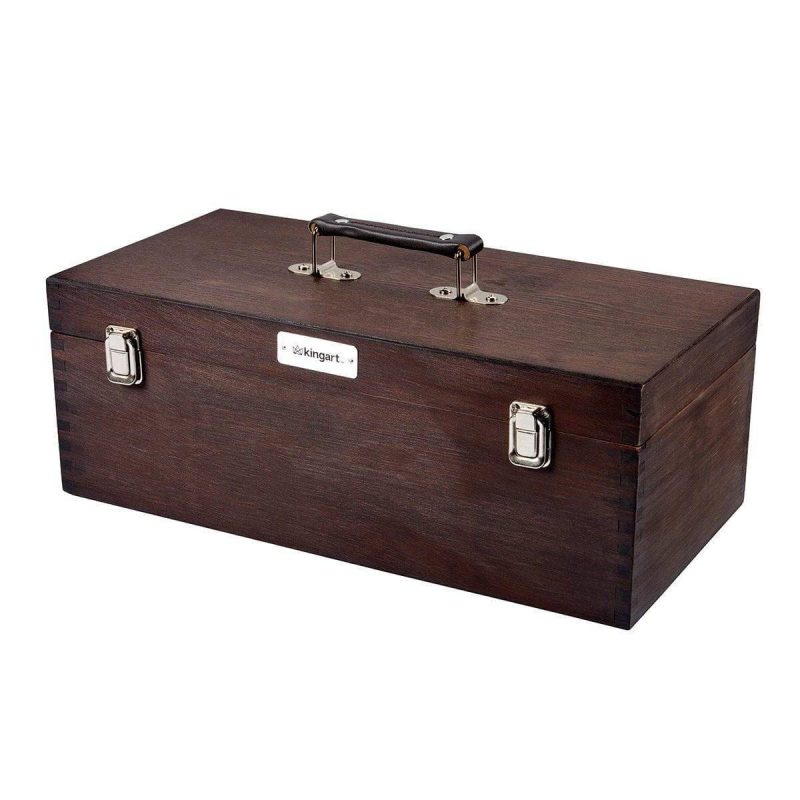 kingart studio kingart studio wooden artist supply chest espresso finish 29489728553121