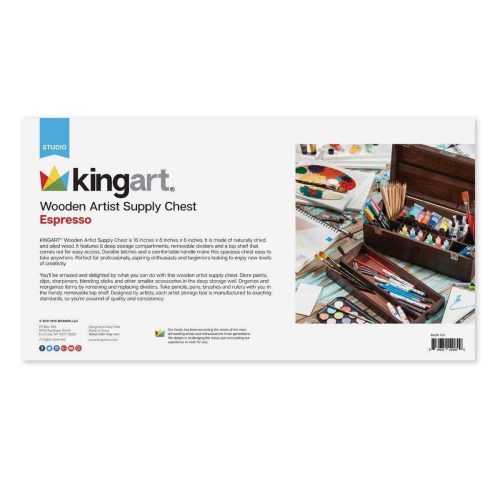 kingart studio kingart studio wooden artist supply chest espresso finish 29489734418593