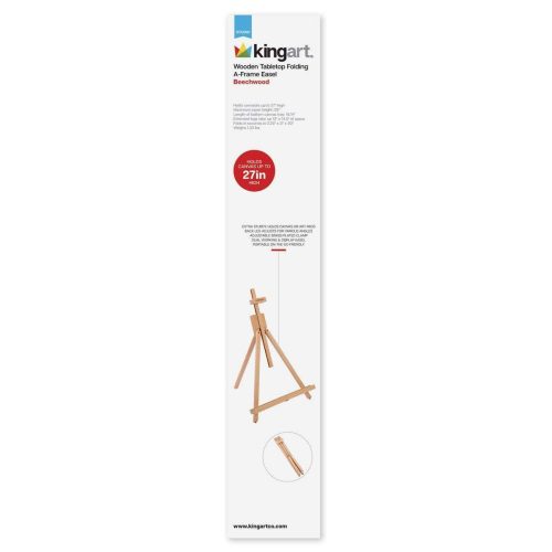 kingart studio kingart studio wooden artist tabletop easel portable adjustable with folding a frame natural beechwood 29499700314273