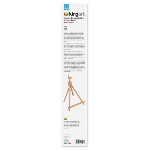 kingart studio kingart studio wooden artist tabletop easel portable adjustable with folding a frame natural beechwood 29499700510881