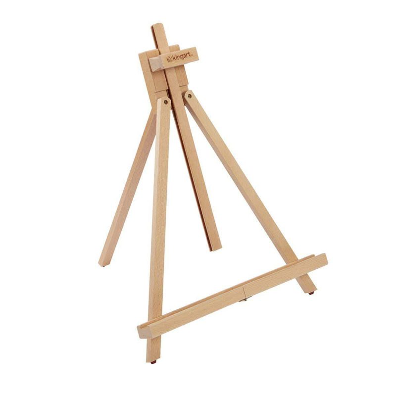 kingart studio kingart studio wooden artist tabletop easel portable adjustable with folding a frame natural beechwood 29499704049825