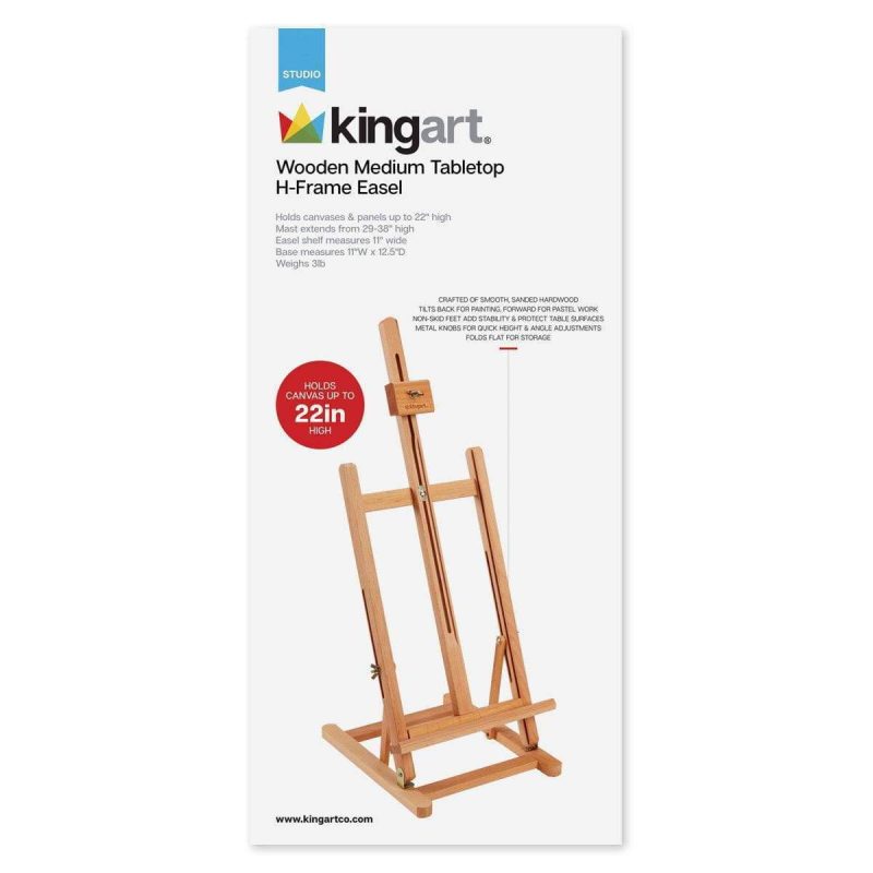 kingart studio kingart studio wooden medium tabletop h frame easel 29499654340769