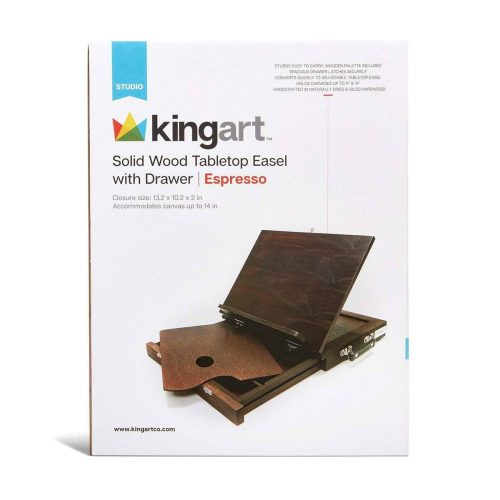 kingart studio kingart studio wooden tabletop easel adjustable with storage drawer wood palette espresso finish 29489701421217