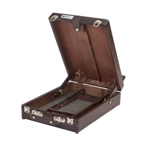 kingart studio kingart studio wooden tabletop easel art box adjustable portable espresso finish 29489685987489