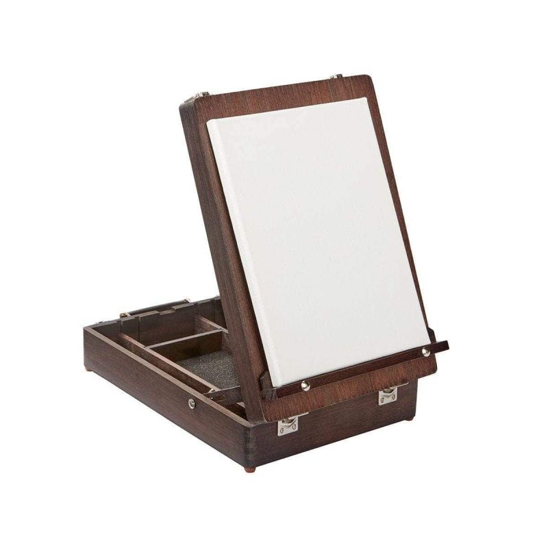 kingart studio kingart studio wooden tabletop easel art box adjustable portable espresso finish 29489687691425