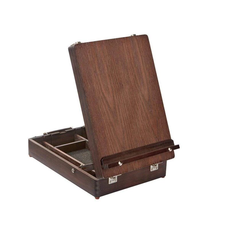 kingart studio kingart studio wooden tabletop easel art box adjustable portable espresso finish 29489692377249