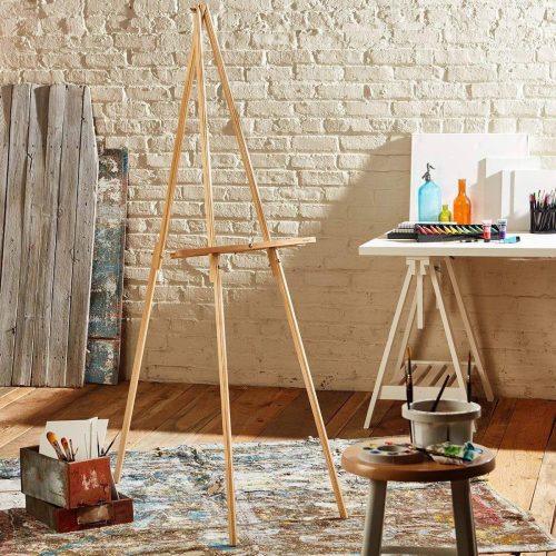 kingart studio kingart studio wooden tripod floor standing easel 65 natural finish 29490215518369