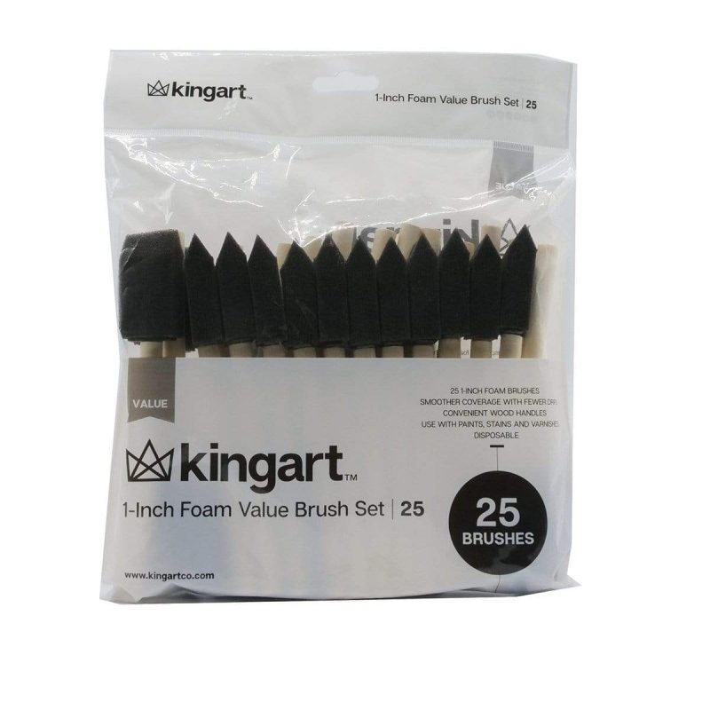 kingart value kingart foam brush value pack size 1 25 brushes 29469942317217