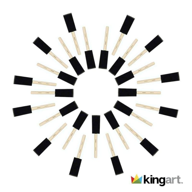 kingart value kingart foam brush value pack size 1 25 brushes 29469942546593