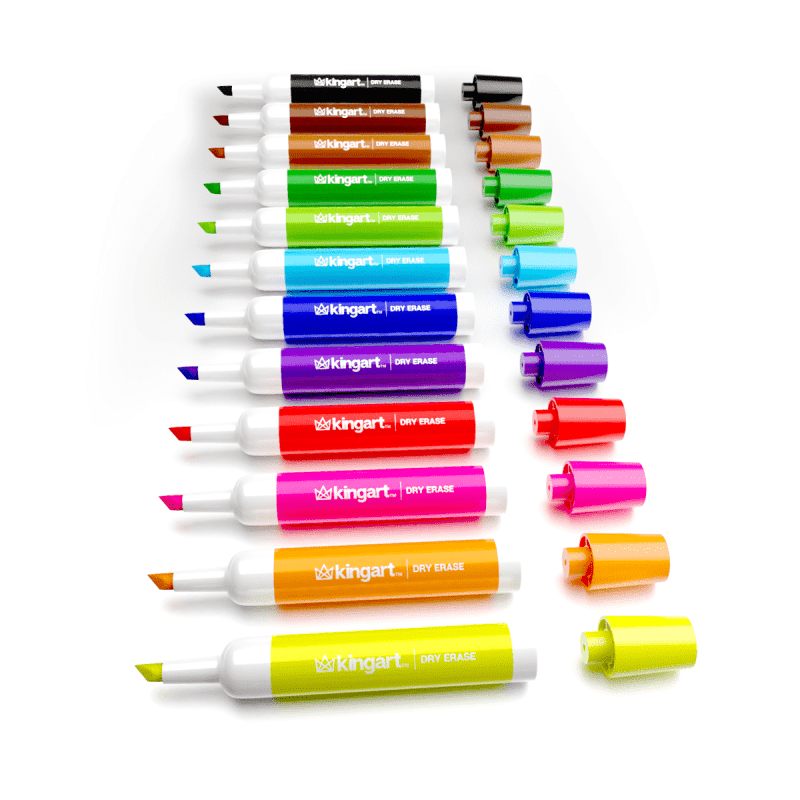 kingart value kingart value pack dry erase markers set of 36 12 colors 3 each 29445815959713