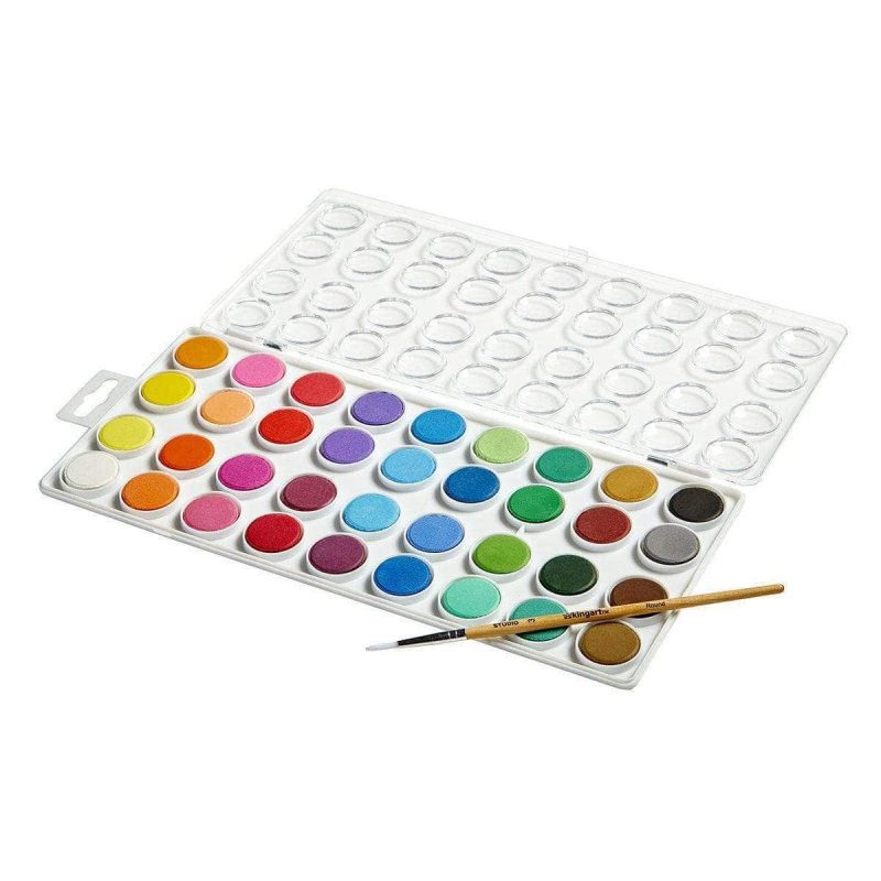 kingart value kingart watercolor pan set 36 unique colors paint brush 29490210111649